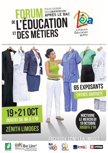 Affiche du forum « Limousin Éducation Avenir » qui s'était déroulé les 19, 20 et 21 octobre au Zénith de Limoges