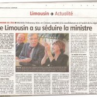 Éric Donzé, « Le Limousin a su séduire la ministre », La Montagne, 21 juin (...)