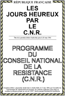 L'actualité du Conseil National de la Résistance